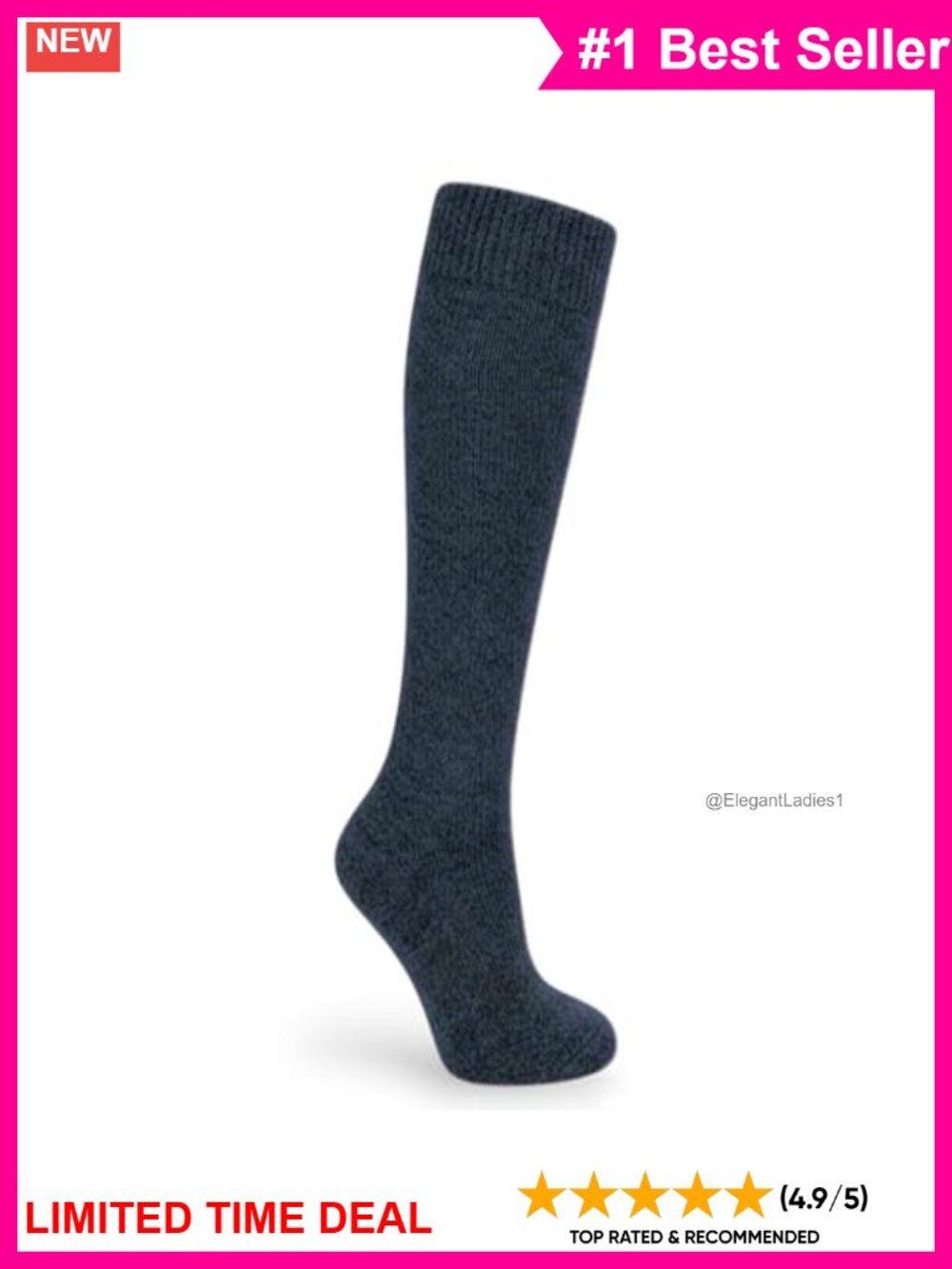 Lambswool Knee High Boot Socks Women Thermal Wool Leg Warmers